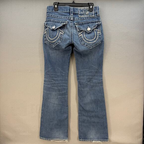 True Religion Jeans Women's 29x34 (8) Blue Billy Big T Boot Cut Western Normcore - Picture 2 of 15